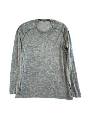 Lululemon Men's Sz L Metal Vent Tech Long Sleeve Heathered Gray Athletic Shirt